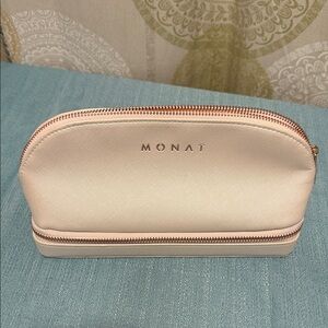 MONAT Cream Cosmetic Bag